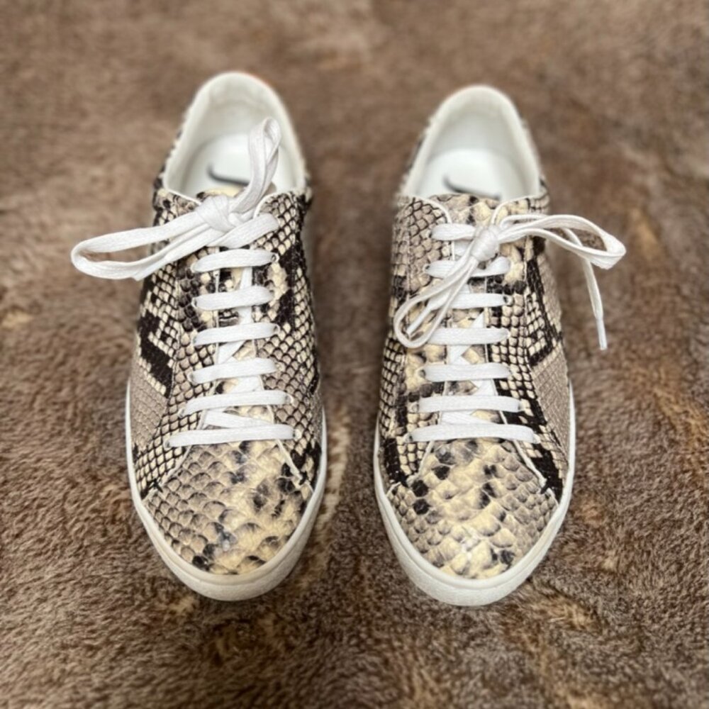 Jigsaw Snake Skin Print Sneakers, Size 39